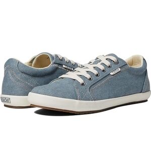 NEW Taos Womens Star Chambray blue canvas arch support Sneakers shoes sz 6